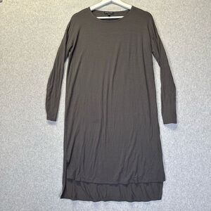 Eileen Fisher Women’s Size XXS Long Sleeve T Shirt Tencel Knit Dress Grey